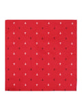 Peluche Anchor Print Red Open Bow Tie & Pocket Square Set for Men