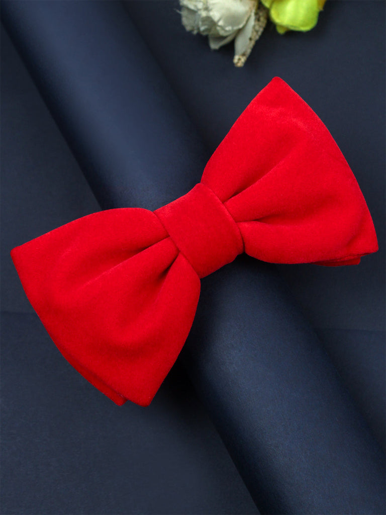 Peluche Solid Essentials Red Velvet Bow Tie Buy Bow Tie online