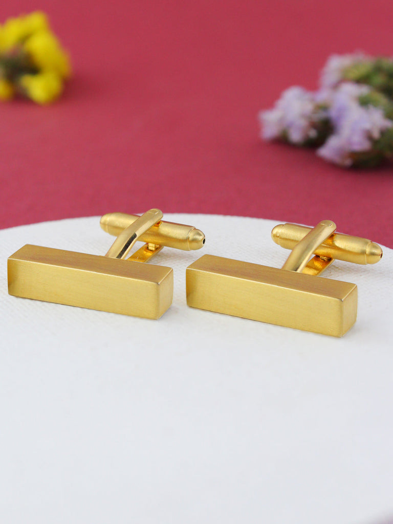 Peluche Bullion Golden Bar Cufflinks - Main Image
