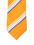 Peluche Snappy Striped Orange Neck Tie For Men