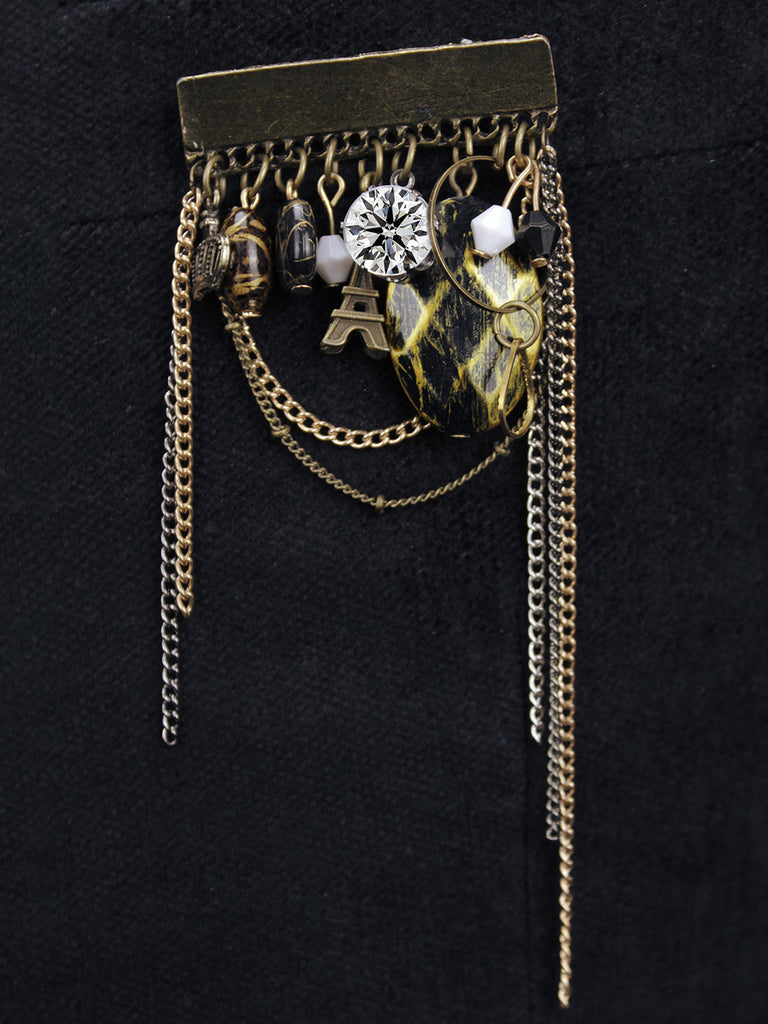 Kavove The Traveller Memento Brass Colour Lapel Pin Buy Brooches