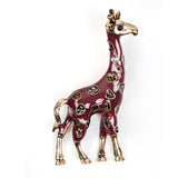 Kavove Savannah Giraffe Red Colour Brooch