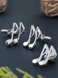 Peluche The Musical Note Cufflink and lapel Pin Set