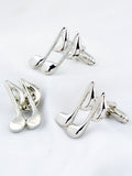 Peluche The Musical Note Cufflink and lapel Pin Set
