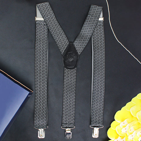 Peluche Metrices Black Suspender for Men