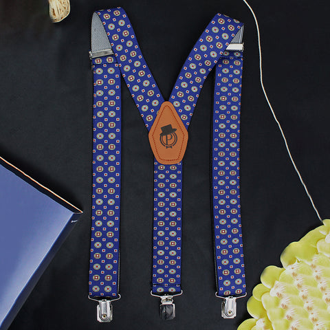 Peluche Funky Styled Blue Suspender for Men