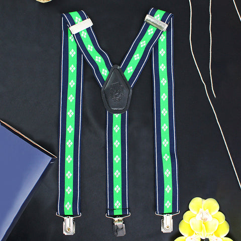 Peluche Flawless Green Suspender for Men