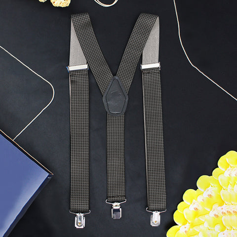 Peluche Seamless Black Suspender for Men