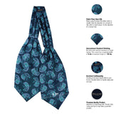 Peluche Paisley Dazzle Blue Cravat
