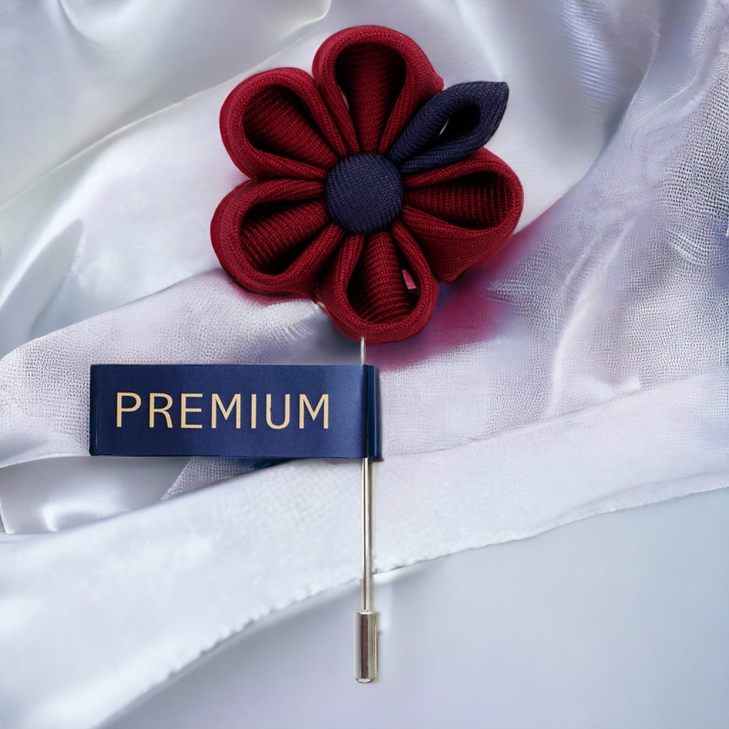 Buy Dual Shaded Beauty Maroon & Navy Blue Colored Brooch / Lapel Pin for  Men