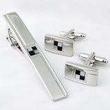 Checks - MOP and Oynx - Cufflinks and Tie Pin Set - Peluche.in