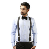 Peluche Checks & Checks Black Suspender for Men