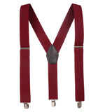 Peluche Solid Red Suspender for Men