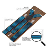Peluche Flemish Stripes Blue Suspender for Men