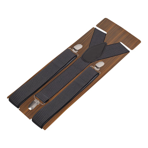 Seamless Black Coloured 3cm Strap Width Suspender For Men | Genuine Branded Product Elastic