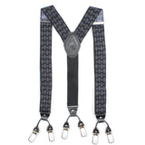 Peluche Blood Diamond Black "Y Back" 6 Clips Suspender (Strap Width- 3.5cm)