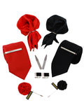 Peluche Solid Black & Red 10 Pcs Premium Gift Box