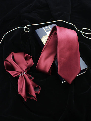 Neck Tie and Pocket Square Set for Men