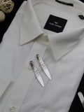 Peluche Sharp Secure Silver Metal Collar Stays