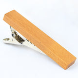 Peluche Smooth Beige Cherry Wood Cufflink and TiePin Set