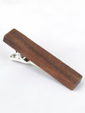 Peluche Natural Walnut Wood Cufflinks and Tiepin Set