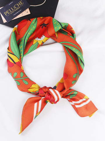 Peluche Imperial Bloom Orange colored Neckerchief for Men