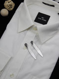 Peluche Crisp Clip Silver Metal Collar Stays
