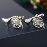 The Subtle Trumpet - Silver Cufflinks for Men | Genuine Branded Product from Peluche.in