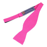 Peluche The Quirky Pink Polka Self Tie Bow Tie For Men