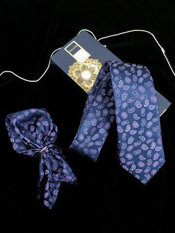 Neck Tie and Pocket Square Set for Men