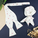 Open Bow Tie and Pocket Square Set for Men