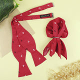 Open Bow Tie and Pocket Square Set for Men