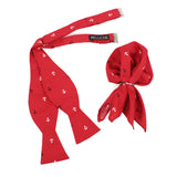 Open Bow Tie and Pocket Square Set for Men