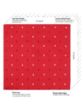 Peluche Anchor Print Red Open Bow Tie & Pocket Square Set for Men