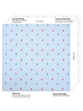 Peluche Anchor Print Sky blue Open Bow Tie & Pocket Square Set for Men