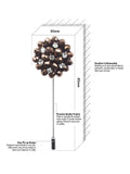 Peluche Stone Flower Brown Brooch for Men