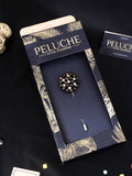 Peluche Stone Flower Brown Brooch for Men