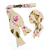 Open Bow Tie and Pocket Square Set for Men