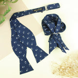 Open Bow Tie and Pocket Square Set for Men