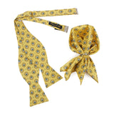 Open Bow Tie and Pocket Square Set for Men