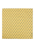 Peluche Micro Floral Dynasty Yellow Open Bow Tie & Pocket Square Set for Men