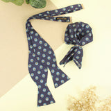 Open Bow Tie and Pocket Square Set for Men