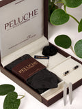 Polished Pen Gift Box Includes 1 Neck Tie, 1 Brooch, 1 Pair of Cufflinks and 1 Pair of Collar Stays for Men | Genuine Branded Product from Peluche.in