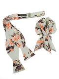 Peluche Covert Enlarged Floral Olive Open Bow Tie & Pocket Square Set for Men
