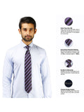 Peluche Stripy Microfiber Necktie for Men