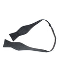 Peluche Noir Elegance Black Satin Open Bow Tie for Men