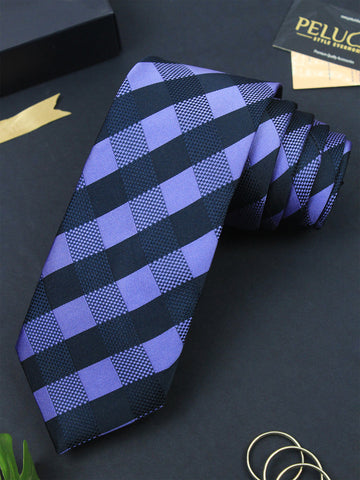 Spiffy Blue Colored Microfiber Necktie for Men | Genuine Branded Product from Peluche.in