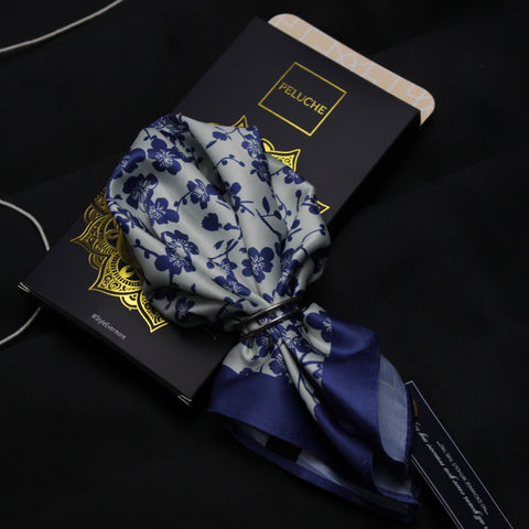 Peluche Floral Abstract Pocket Square For Men
