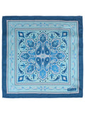 Peluche Bloom Mode Teal Blue Pocket Square For Men