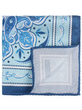 Peluche Bloom Mode Teal Blue Pocket Square For Men